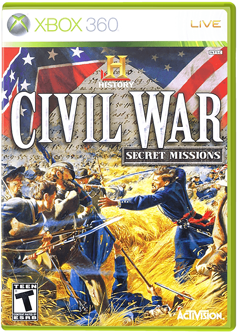 History Channel Civil War Secret Missions box art for Xbox 360